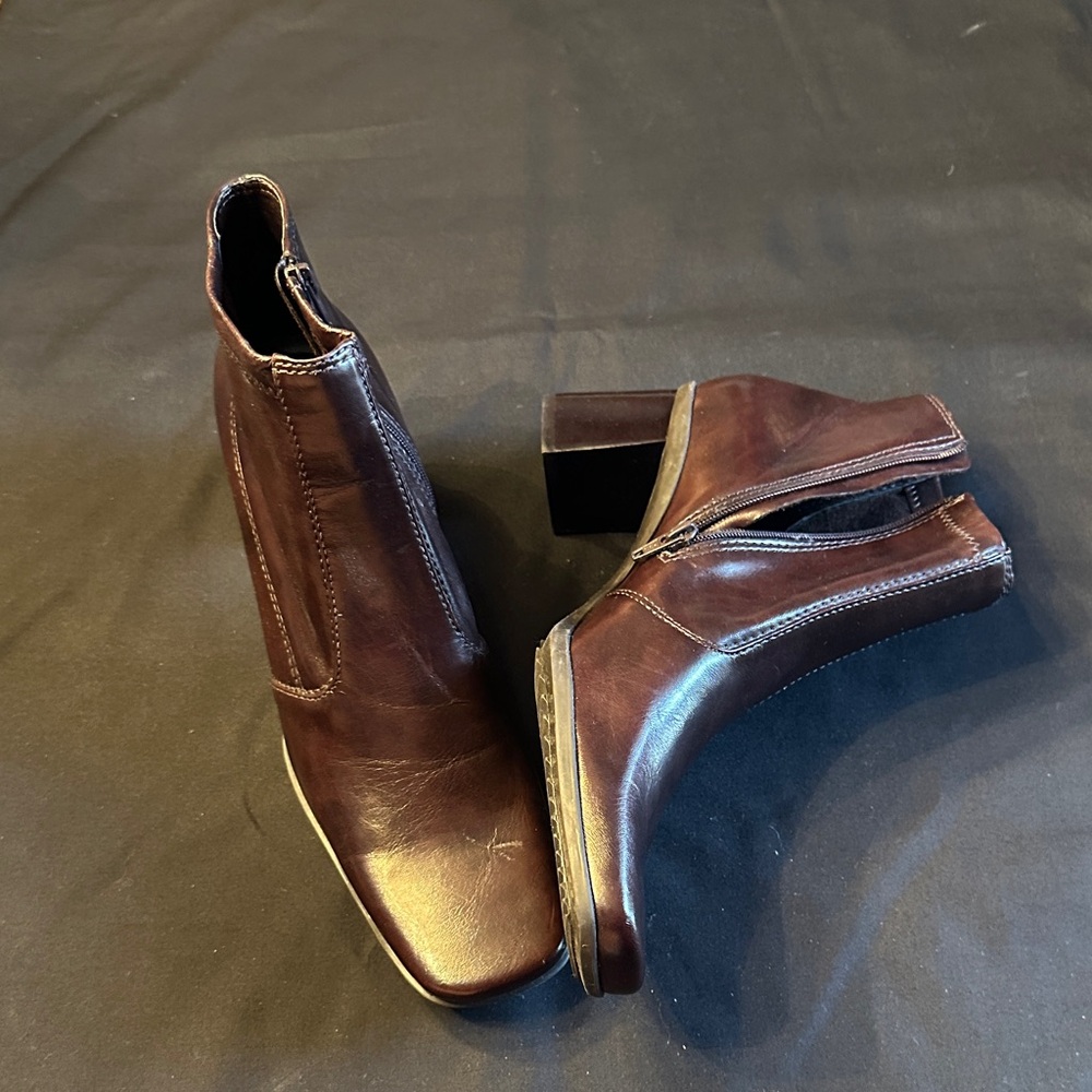Franco Sarto Brown Ankle Boots